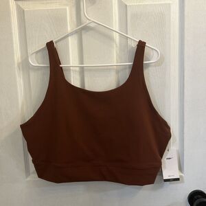 NWT Nike Women's Yoga Luxe Infinalon Crop Tank Top Maroon CV0576-217 Size 2XL